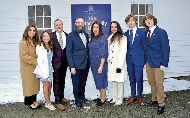 Neeve, Maya, and Amir Hadar, Rabbi Avraham and Chava Bekhor, and Naama, Leron, and Dean Hadar (Photos courtesy Chabad)