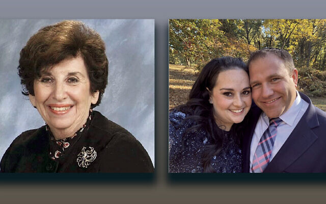 Marjorie Blenden, left, and Shayna and 
Chaim Pinsker