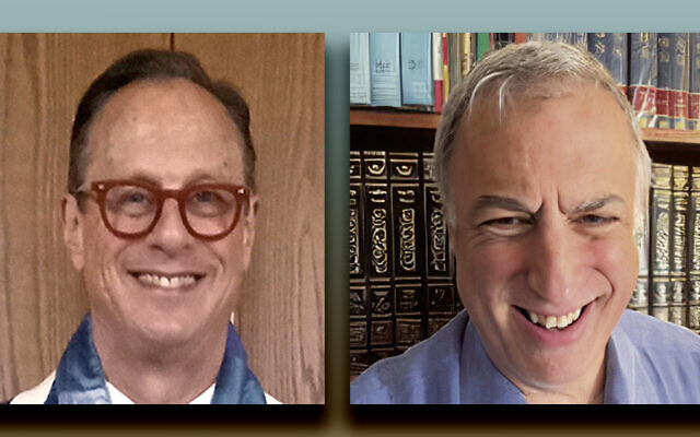 Cantor Bruce Ruben, left, and Rabbi Moshe Rudin