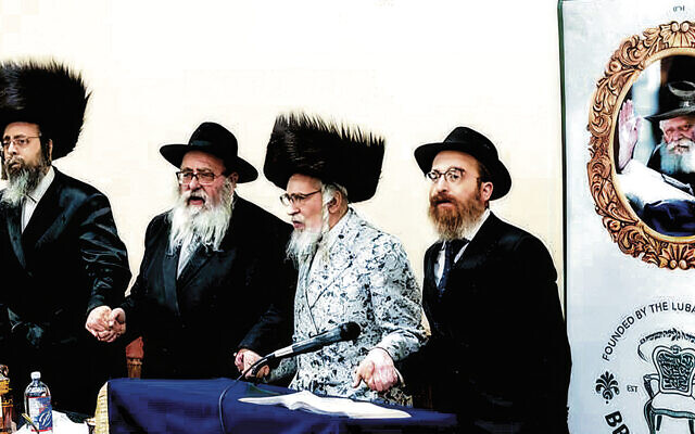Rabbi Chaim Halberstam, Rabbi Mordechai Kanelsky, Kosoner Rebbe Chaim Rottenberg, and Rabbi Avremy Kanelsky (Courtesy Bris Avrohom) Rabbi Chaim Halberstam, Rabbi Mordechai Kanelsky, Kosoner Rebbe Chaim Rottenberg, and Rabbi Avremy Kanelsky (Courtesy Bris Avrohom)