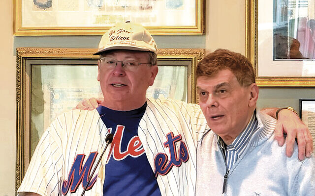 Rabbi Brian Beal, left, and Ed Randall