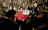 Students film survivor Fira Kaplansky.