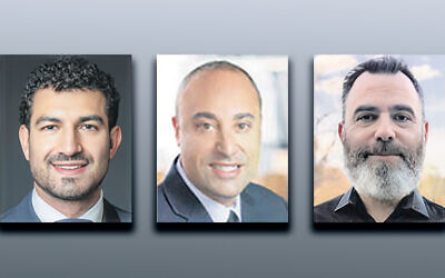 Jonathan Wickner, left, Anthony Gerardi, and Amichai Lichtenstein (Photos courtesy of Chabad Center of Northwest NJ)