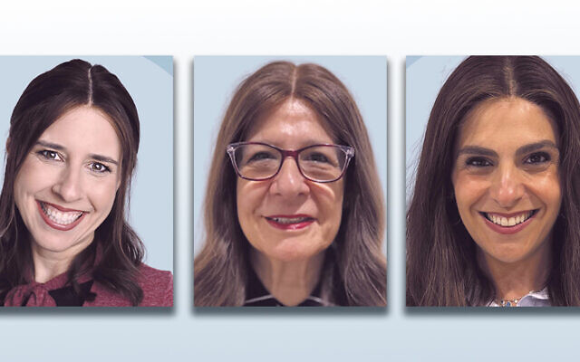 Dr. Leah Knapp, left, Debra Tsadok, and Aliza Weinberg