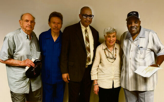Arthur Barchenko, Ron Foster, Pastor Wayne Coleman, Lynn Cooper, and Leon Moses (Courtesy TBT)