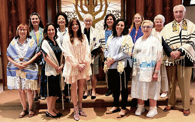 This is the group of adults who celebrated being b’nai mitzvah at Temple Sholom of West Essex this spring.