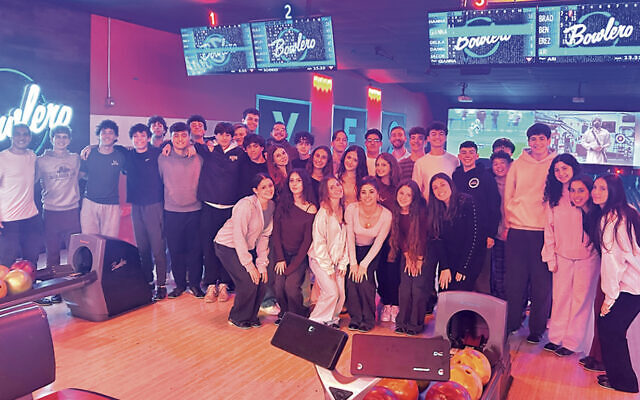 JSU members from schools across Bergen County bowled together on a recent Saturday night.
