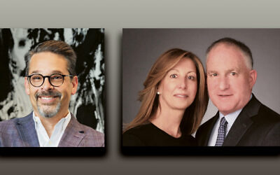 Rabbi Matthew D. Gewirtz, left, and Terri and Michael Goldberg