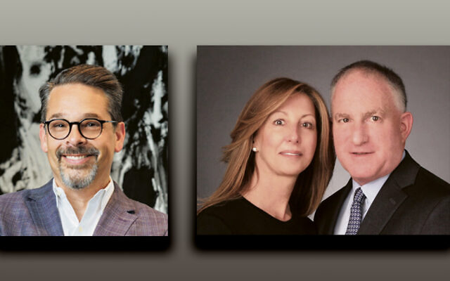 Rabbi Matthew D. Gewirtz, left, and Terri and Michael Goldberg