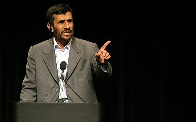 Iranian President Mahmoud Ahmadinejad (photo credit: CC-BY-Daniella Zalcman, Wikimedia Commons)