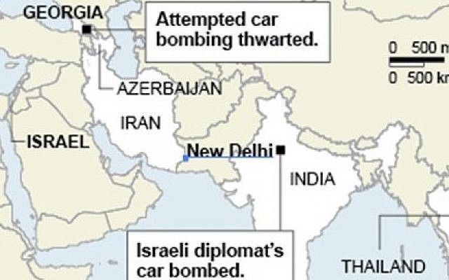 Terror threats to Israeli targets worldwide (AP graphic)