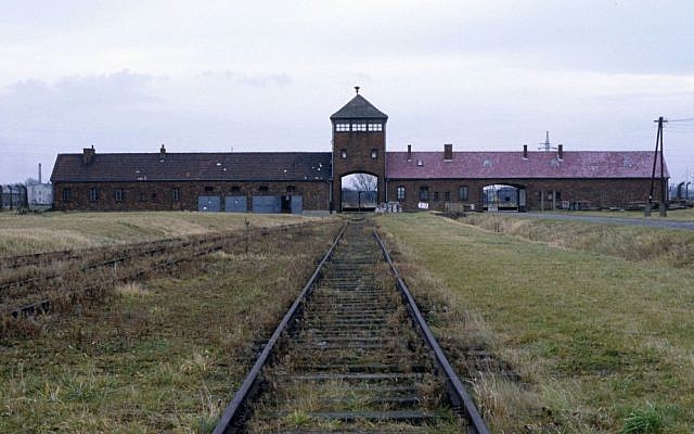 Railway tracks lead to the Auschwitz concentration camp in Poland (photo credit: Serge Attal/Flash90)