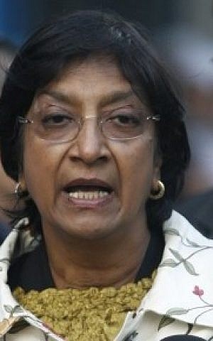United Nations High Commissioner for Human Rights Navanethem Pillay, plans to address the UN on the ongoing crisis in Syria. (photo credit: Wissam Nassar flash90)
