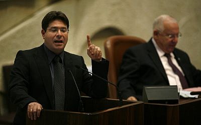 MK Ofir Akunis (Likud) addressing the Knesset in 2009 (photo credit: Miriam Alster/Flash90)