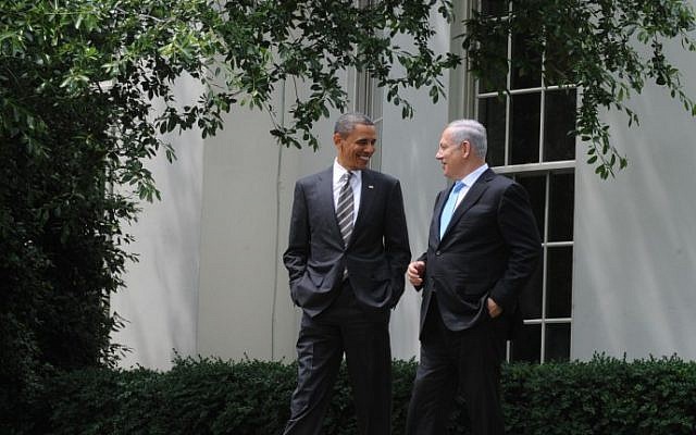 President Barack Obama and Prime Minister Benjamin Netanyahu at the White House in March 2012 (photo credit: Avi Ohayon/GPO/Flash90)