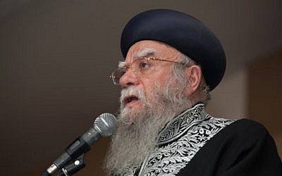 Former Sephardi Chief Rabbi Eliyahu Bakshi-Doron is suspected of issuing fraudulent rabbinic certifications to police and army officers. (photo credit: Flash90)