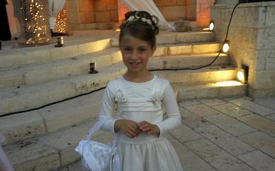 Reproduction photo of 8-year-old Miriam Monsonego, daughter of school headmaster Rabbi Yaacov Monsonego, who was killed in a shooting attack at the Ozar Hatorah School in Toulouse, France, early Monday morning. (photo credit: Flash90)