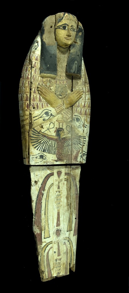 This Egyptian sarcophagus was cut in half to facilitate smuggling (photo credit: Courtesy Israel Antiquities Authority)