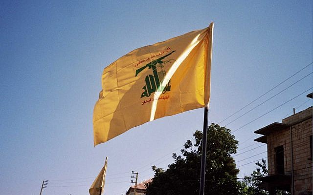 Hezbollah flag flies in Lebanon (CC Upyernoz/Wikipedia)
