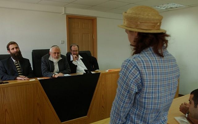 A woman in a conversion court. (photo credit: File/Flash90)