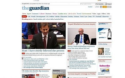 The Guardian's website