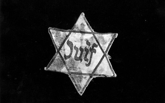 A Jewish star badge from France (Courtesy Yad Vashem)