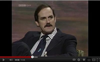 John Cleese during his Monty Python days. (screen capture: Youtube)