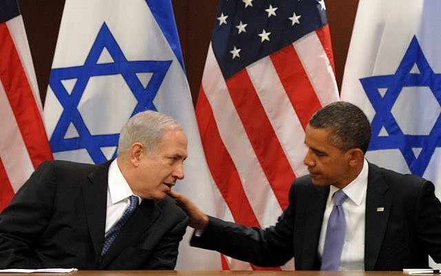 Prime Minister Benjamin Netanyahu and US President Barack Obama in New York, September 21, 2011 (photo credit: Avi Ohayon/GPO/Flash90)