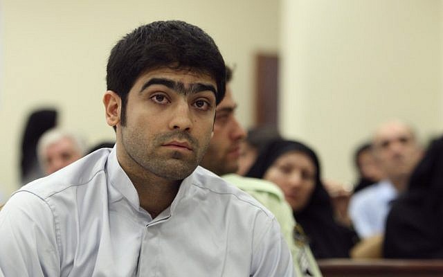 Alleged Israeli spy Majid Jamali Fashi during his trial in Tehran (photo: AP Photo/Vahid Salemi)