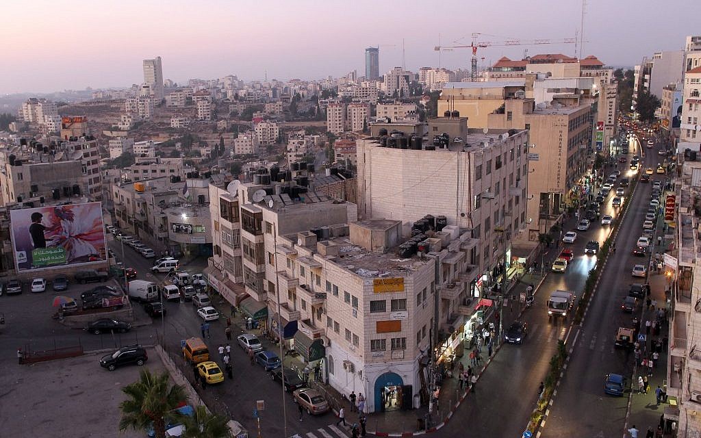 Manara Square in Ramallah (photo credit: Nati Shohat/Flash90)