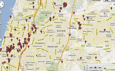 The Israel Start-up Map (Photo credit: courtesy)
