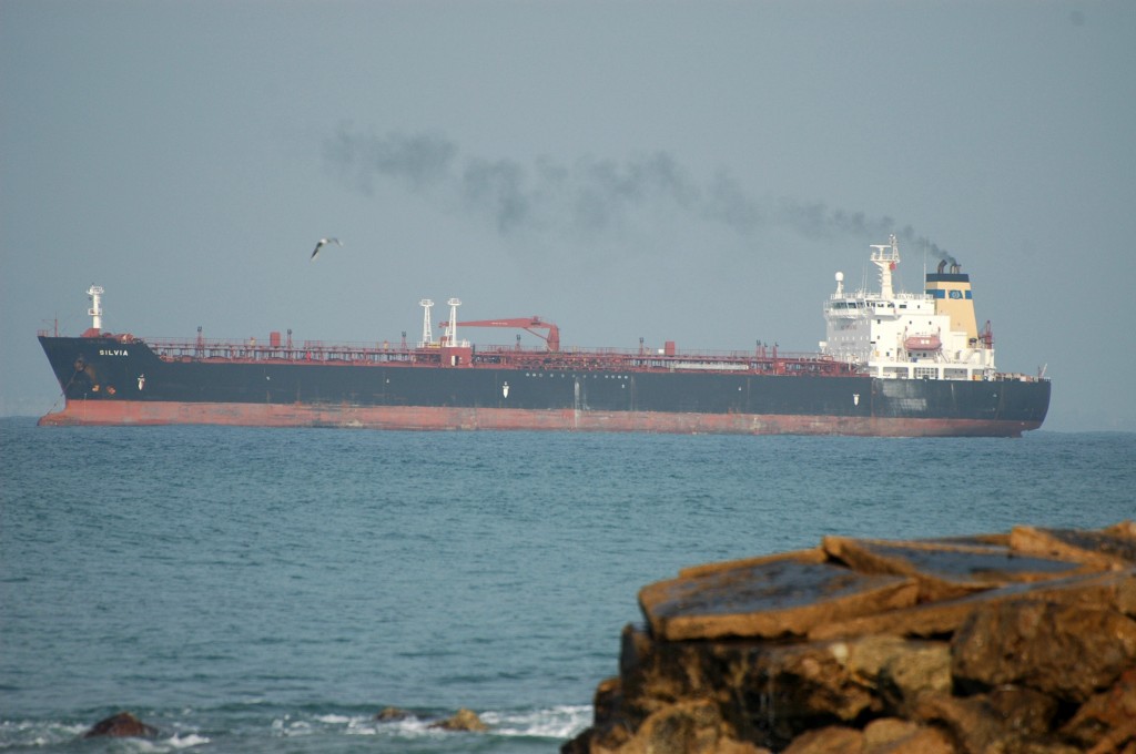 A crude oil tanker ship (illustrative photo credit: Shay Levy/Flash90)