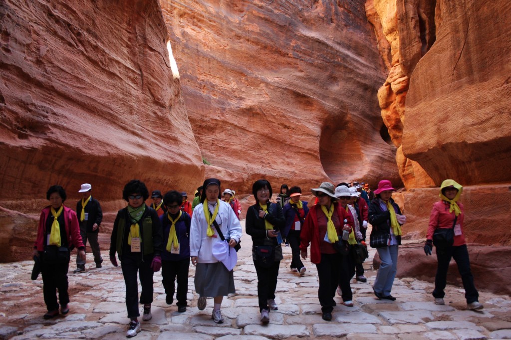 tourists in jordan