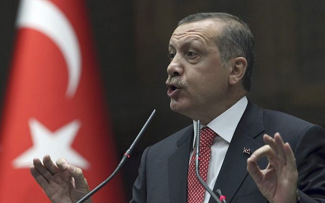 Turkish Prime Minister Recep Tayyip Erdogan (photo credit: AP Photo/Burhan Ozbilici)