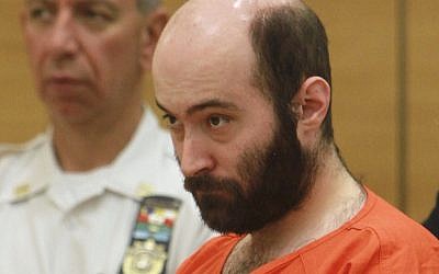 Levi Aron, who plead guilty to dismembering 8-year-old Leiby Kletzky, is arraigned in Brooklyn criminal court in New York on Aug. 4, 2011. (photo credit: Jesse Ward/AP)