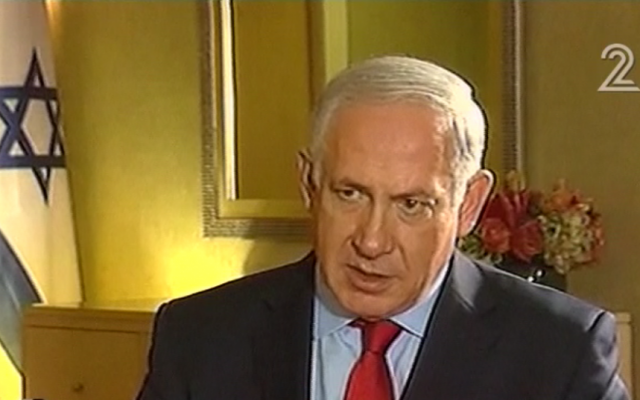 Prime Minister Benjamin Netanyahu speaks to Channel 2 on September 28. (photo credit: Image capture from Channel 2)