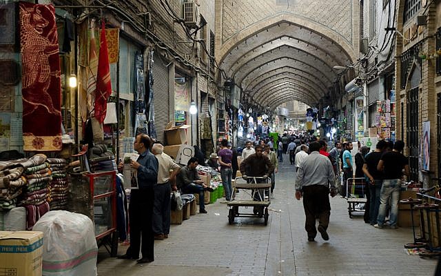 A bazaar in Tehran in 2011 (photo credit: CC-BY Kamshots, Flickr)