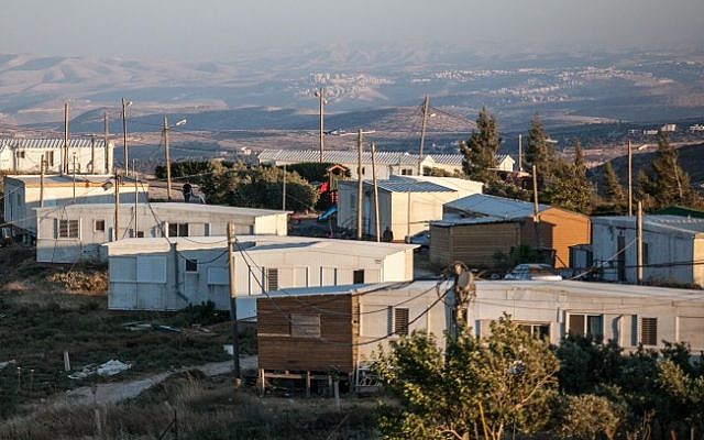 The West Bank outpost of Amona (photo credit: Noam Moskowitz/Flash90)