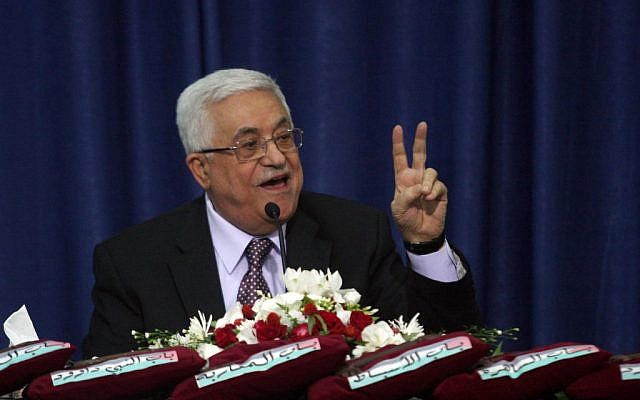 Palestinian Authority President Mahmoud Abbas speaking in Ramallah on October 13, 2012 (photo credit: Issam Rimawi/Flash90)