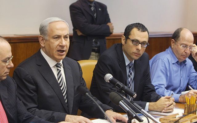 Prime Minister Benjamin Netanyahu speaks at the weekly cabinet meeting in Jerusalem on November 11 (photo credit: Miriam Alster/Flash90)