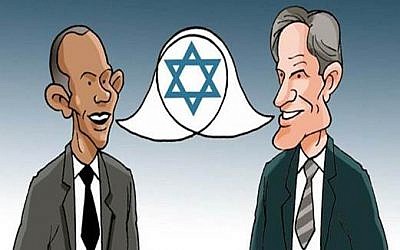 ADL mengkritik pers Arab karena menggambarkan Obama dan Romney sebagai ‘di kantong Israel’