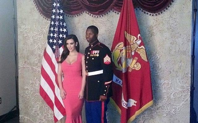 Kim Kardashian supporting the troops at the Marine Corps Ball (Courtesy Kim Kardashian, Instagram)