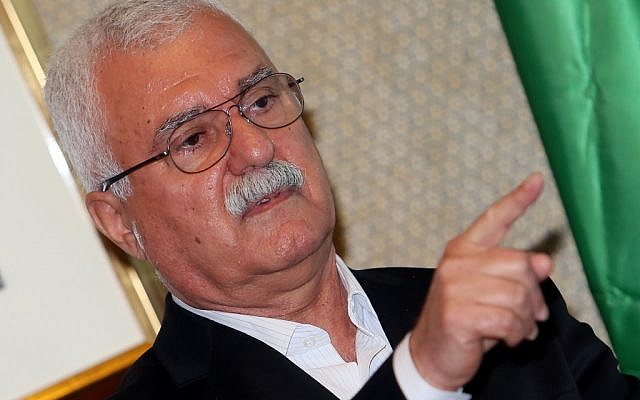 George Sabra, head of the main Syrian opposition bloc in exile, the Syrian National Council, on November 10, 2012 (photo credit: AP/Osama Faisal)