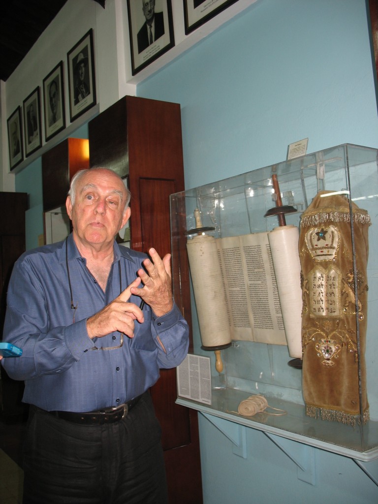 Like many of Jamaica's roughly 200 Jews, Ainsley Henriques, pictured at the Jewish Heritage Center in Kingston, traces his background to Sephardic immigrants. (Debra Rubin/JTA)