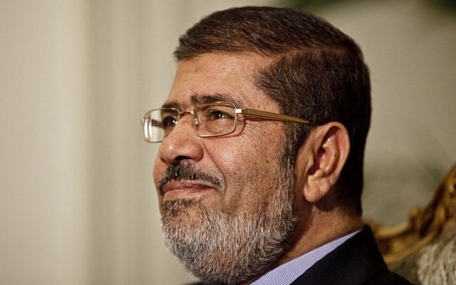 Egyptian President Mohammed Morsi (photo credit: AP/Maya Alleruzzo)