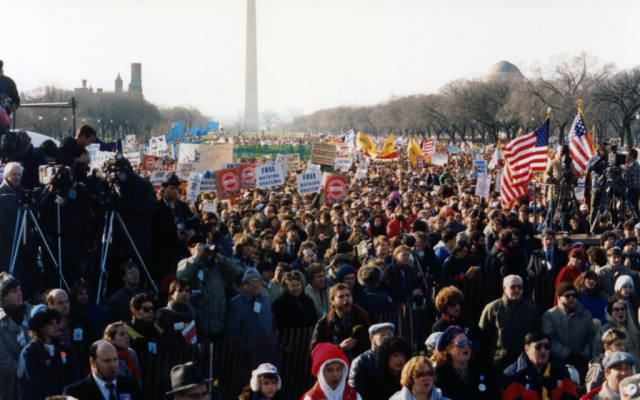 On the eve of Mikhail Gorbachev's first visit to the US in 1987, 250,000 activists marched on Washington DC to demand freedom for Soviet Jewry. (Courtesy of the National Conference on Soviet Jewry)