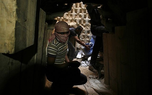 A Gaza smuggling tunnel. (Illustrative photo:  Abed Rahim Khatib/Flash90)