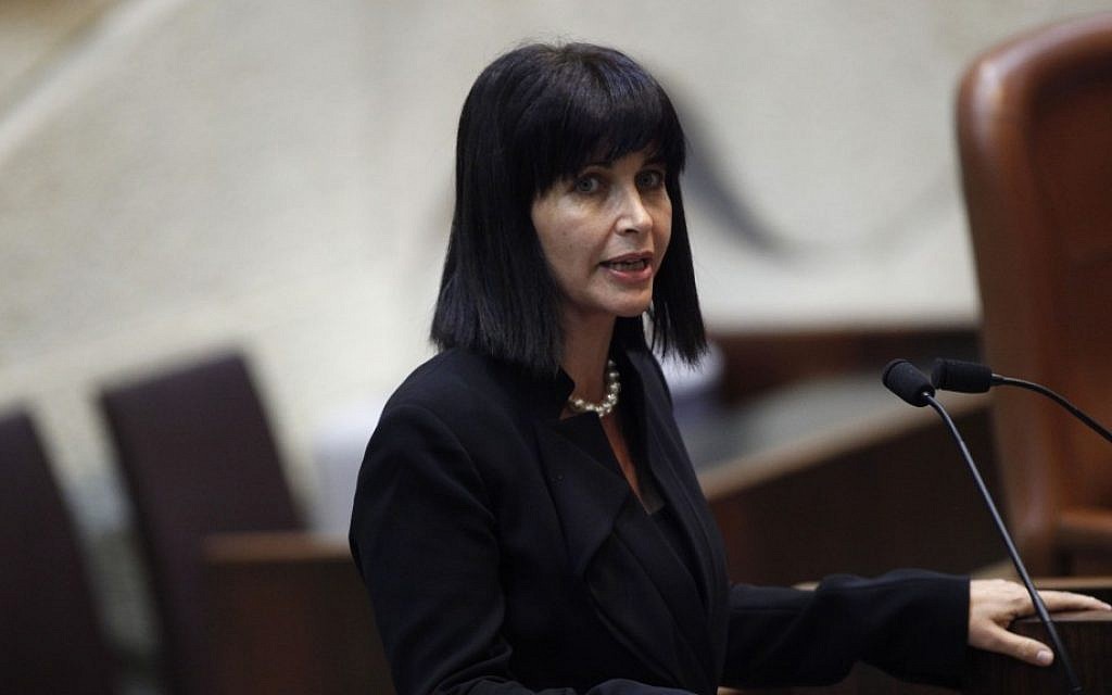 Einat Wilf addresses the Knesset, October 15, 2012. (Miriam Alster/Flash90)