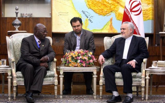 A meeting between former Iranian Vice President Mohammed Reza Rahimi and a minister from Zimbabwe, June 25, 2011 (photo credit: Iranian presidential website)