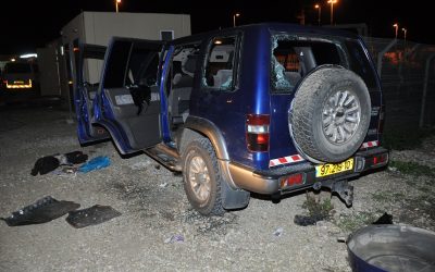 The terror cell's vehicle that was to be used in a kidnapping on New Year's Eve. (photo credit: Shin Bet)